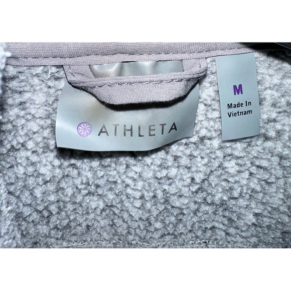 Athleta Womens Cya Stronger Long Jacket Full Zip Hoodie Gray Heathered M EUC - Picture 5 of 8